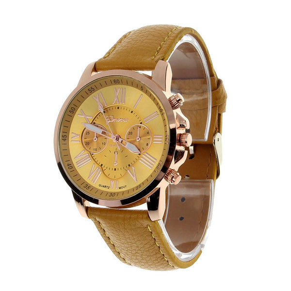 Beautiful Roman Numeral Leather Watch